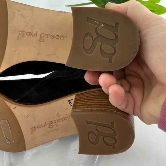 Paul Green Vienna Womens Size 8.5 Shoes Black Suede Ankle Bootie Side Zipper - Picture 12 of 16